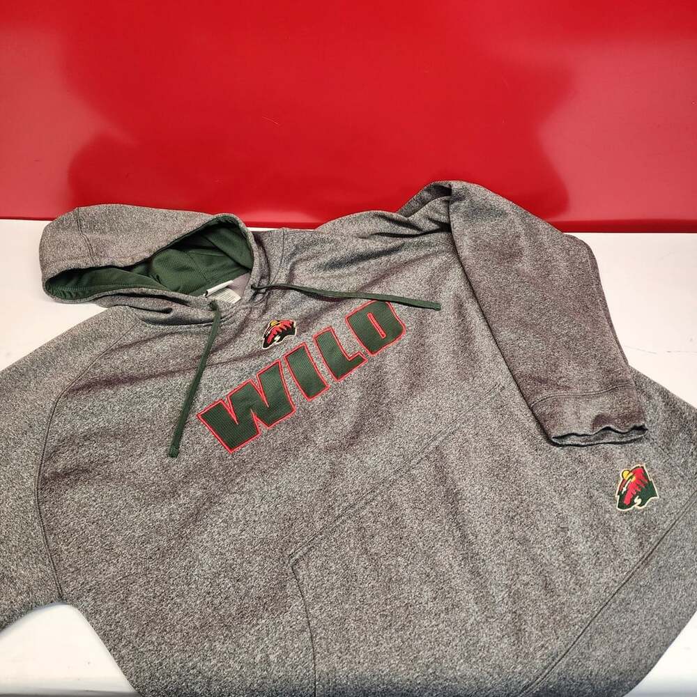NHL Minnesota Wild XXL Heather Gray Hoodie - Picture 2 of 7